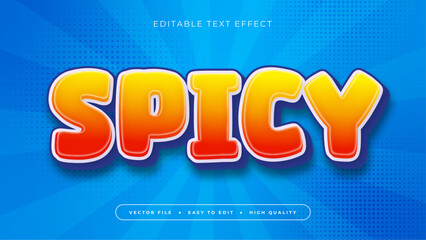 Spicy font in text effect style