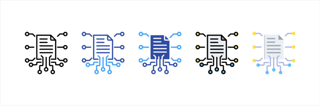 Cluster Multi Style Icon Set