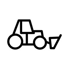 red tractor isolated on white