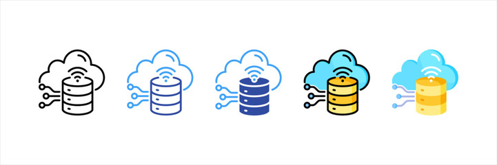 Database Multi Style Icon Set