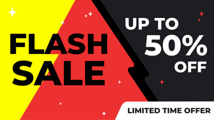 Simple geometric sales banner template