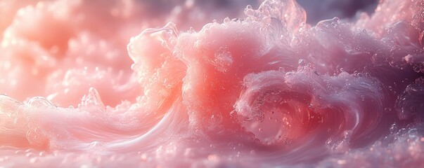 Foam Bubbles Texture Background for Cleaning Service Pink Pastel Abstract Soft Hygiene Bath Shower Gel Shampoo