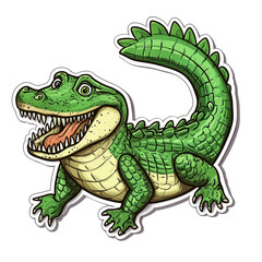 cartoon crocodile with a smile