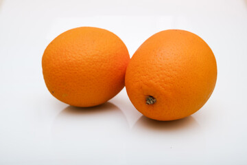 oranges on a white background