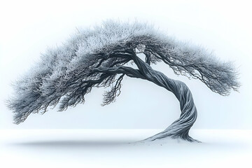 Fototapeta premium Artistic Pixelated Winter Tree