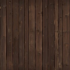Fototapeta premium Dark brown vertical wood plank texture.