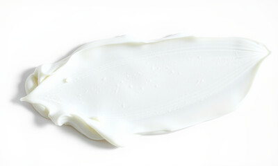 smooth, creamy white substance spread across surface, resembling thick layer of frosting or lotion, evoking sense of freshness and purity