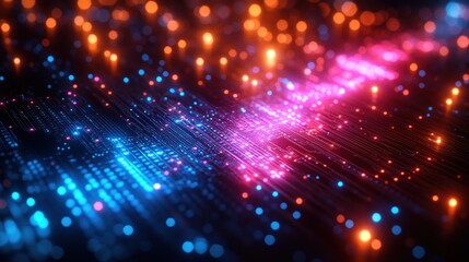 Obraz premium Data Visualization Technology Artificial Intelligence Deep Learning Machine Learning Data Science Analytics Generative AI Cyberpunk Futuristic Innovation