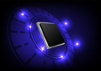 Abstract background with electronic perspective design
