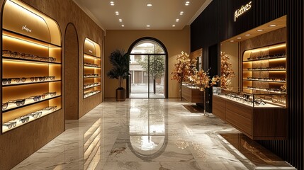 Luxurious Modern Eyeglass Store Interior Design
