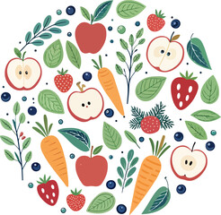 Seamless Food Pattern Vector