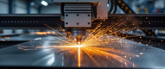Laser or plasma cutting technology applied to flat metal sheets.
