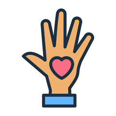 Obraz premium Volunteer Work Icon