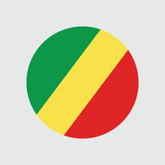 Fototapeta premium Congo Republic Flag Sphere Vector
