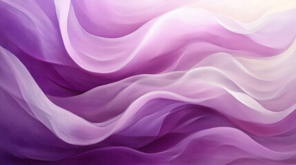 Fototapeta premium Abstract image of flowing purple and white layered waves
