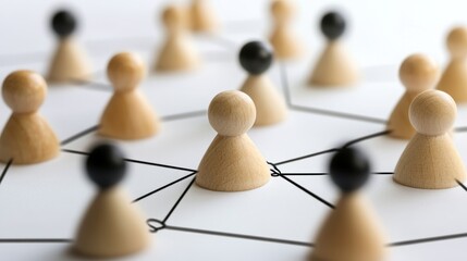 Obraz premium Interconnected Nodes in a Minimalist Design, Symbolizing Modern Connectivity and Integration 