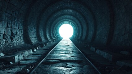 Obraz premium Life after death idea, illumination at the tunnel's end