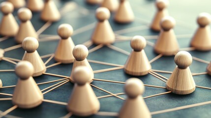 Obraz premium Interconnected Nodes in a Minimalist Design, Symbolizing Modern Connectivity and Integration 