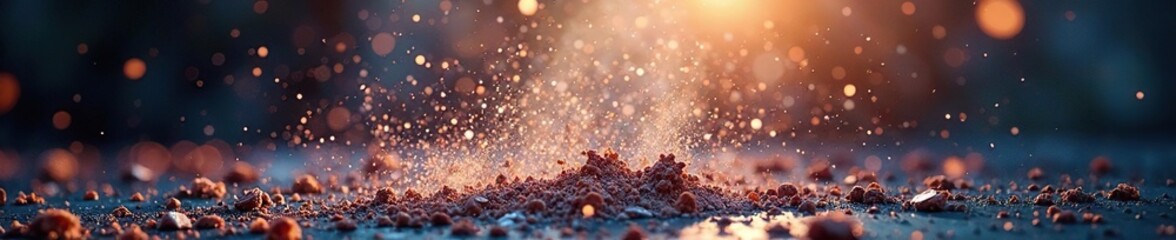 Shattered photo with dust particles  Photographic mockup with dust ,  photography,  worn,  fragment