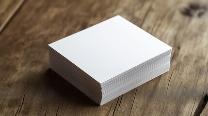 Fototapeta premium mockup realistic display blank white business card stack