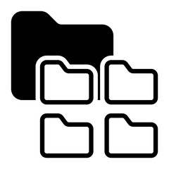 Folder icon, glyph icon style