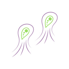 Germs and bacteria icon design