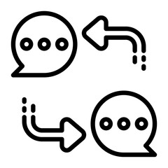 Feedback icon, line icon style