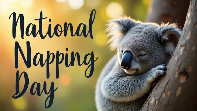 Celebrating national napping day cozy koala breaks for rest and relaxation in nature