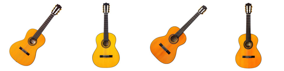 Fototapeta premium Exquisite acoustic and classical guitars in harmonious musical arrangements showcasing the beauty and craftsmanship of these iconic musical instruments Capture the essence of music performance