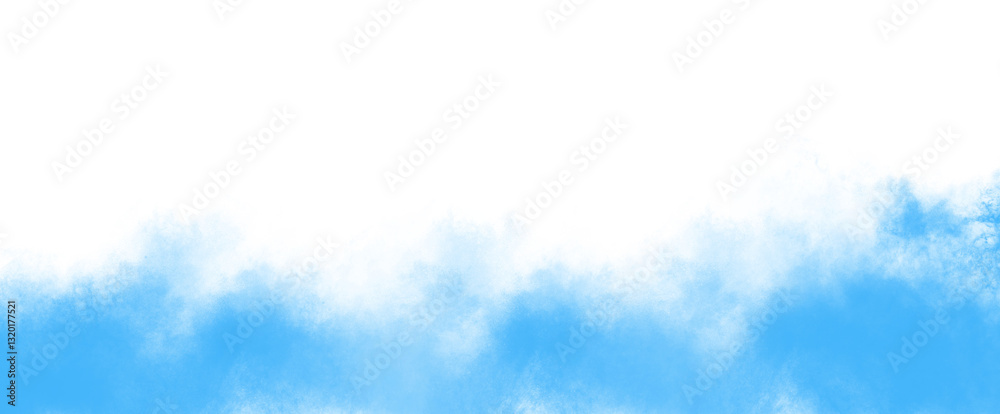 Wall mural png fog texture isolated on transparent background. border from smoke. design element. blue vector c