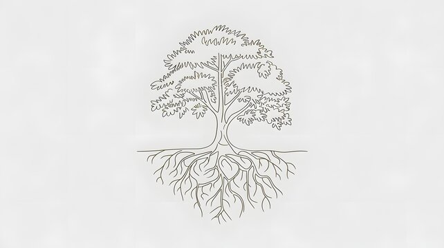 Square Root Tree Drawing Tree Drawing With Roots And Branches Easy