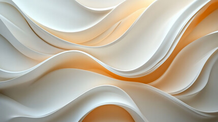 Obraz premium Smooth curved abstract background with soft beige and white tones
