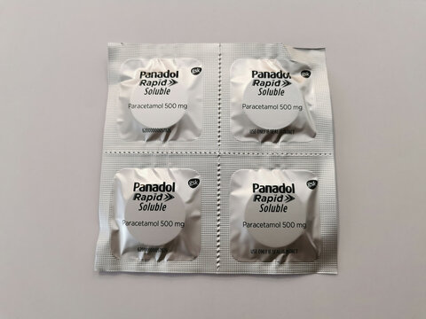 Panadol Rapid Soluble Paracetamol 500mg Blister Pack. Auckland, New Zealand - March 10,  2025