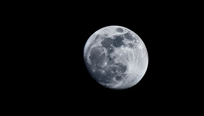 Obraz premium the full moon on a black night sky