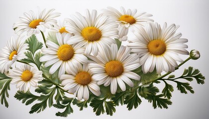 Fototapeta premium chamomile isolated on transparent background old botanical illustration