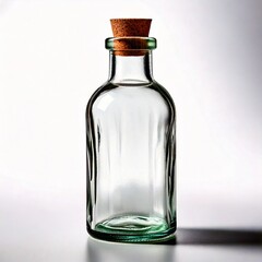 empty glass bottle isolated