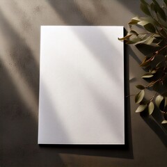 blank note paper on wooden background