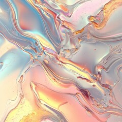 Fototapeta premium Pastel iridescent swirls abstract background