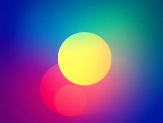 Abstract Colorful Background: Vivid Gradient with Bright, Blurred Circular Lights