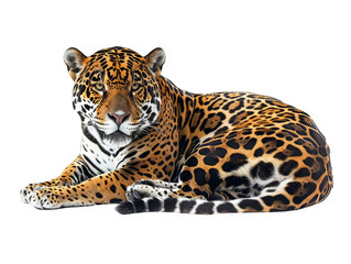 Naklejka premium Majestic Jaguar: A Close-Up Portrait of a Wild Cat