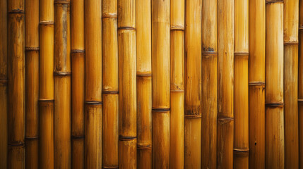 Naklejka premium Bamboo texture background with smooth vertical alignment and warm tones