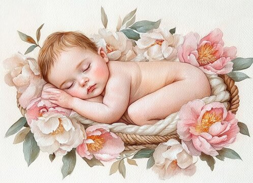 Watercolor Baby Sleeping Images – Browse 27,666 Stock Photos