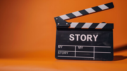 Obraz premium Movie clapperboard with 