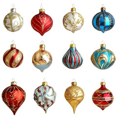 Vintage Christmas Ornaments: 12 Designs