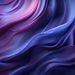 Obraz premium Purple blue silk fabric waves, abstract background, elegant design, website banner