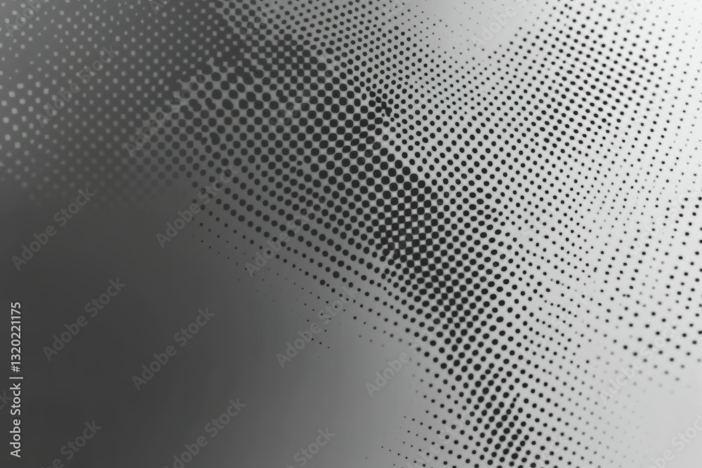 Poster abstract monochrome halftone pattern with dot matrix texture seamless gradient effect