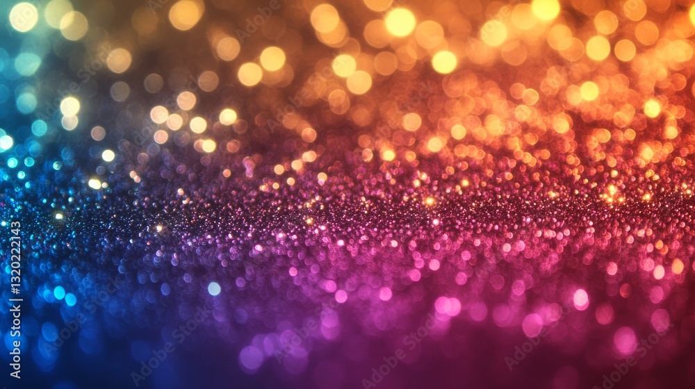 Wall mural abstract background shows sparkling glitter and out of focus bokeh effect