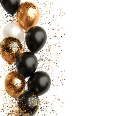 Black Gold Balloons Party Image