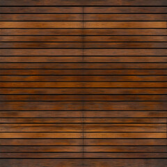Naklejka premium Horizontal Dark Brown Wooden Planks Seamless Texture Background Illustration