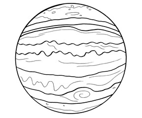 Jupiter Planet Hand Drawn Illustration